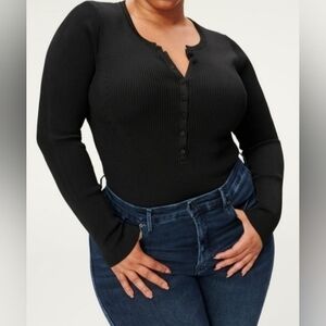 Good American Henley Bodysuit Size 2.